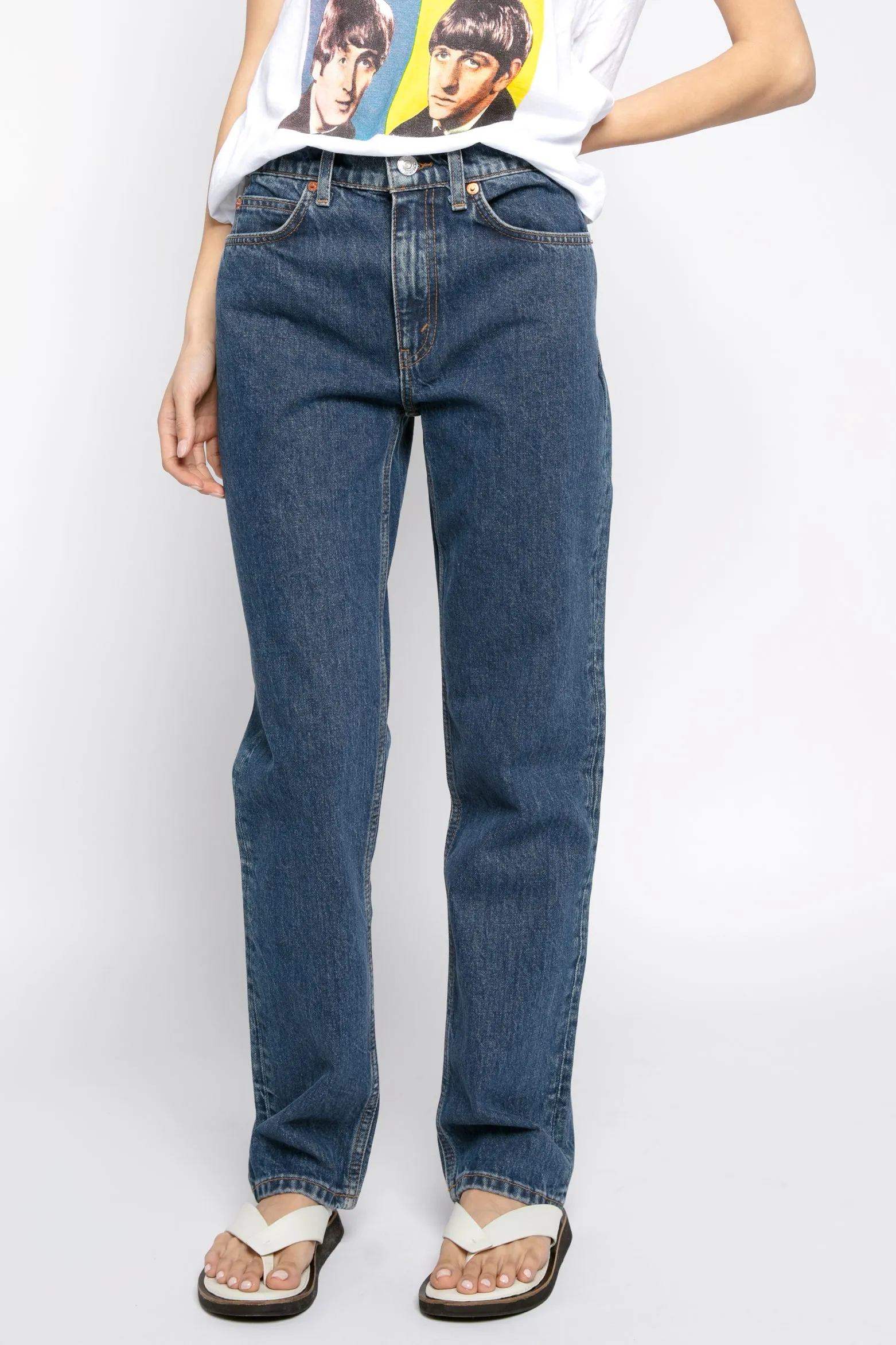 70s Straight Jean in Rustic Indigo