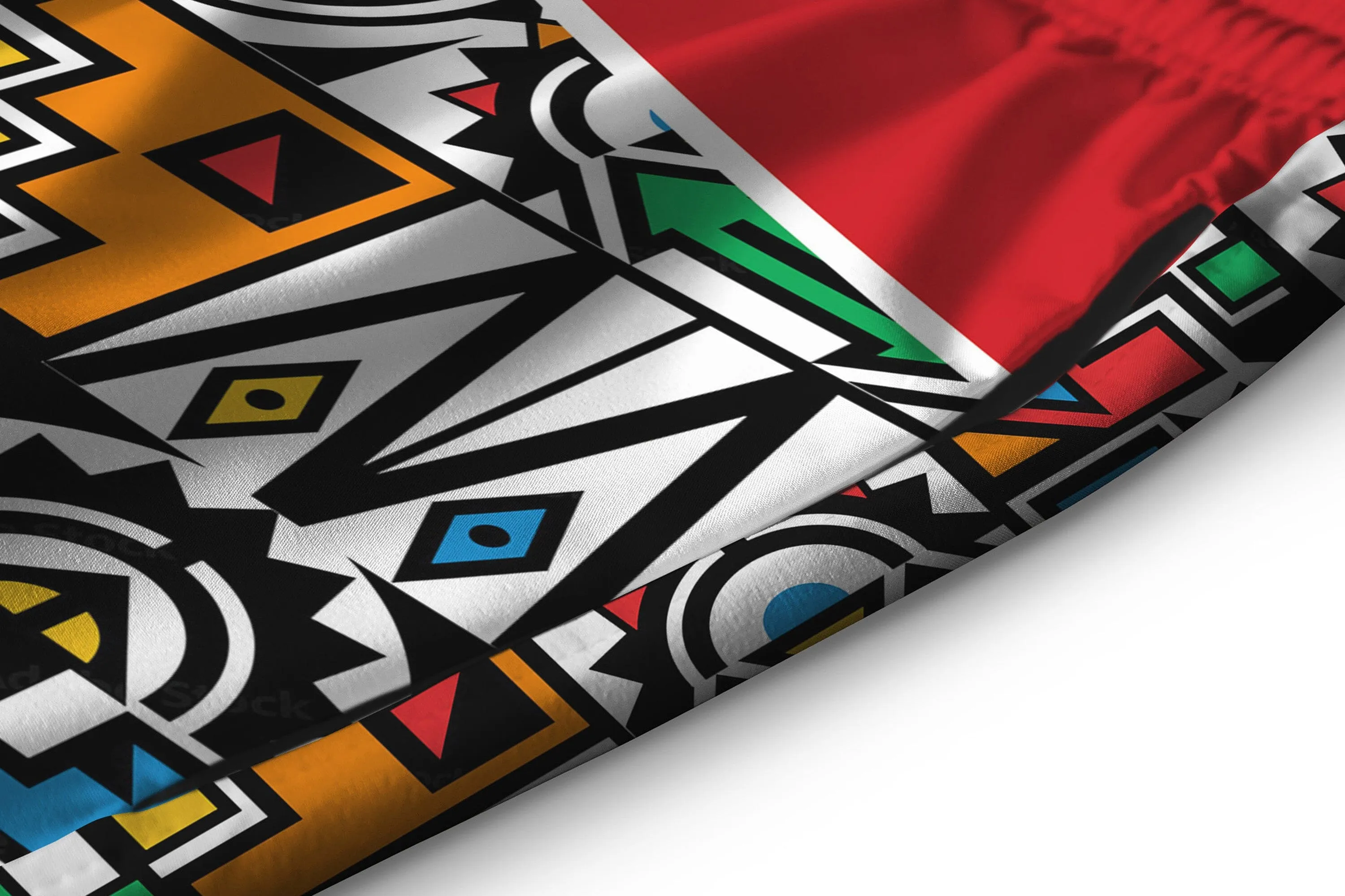 African Ndebele Pattern Shorts