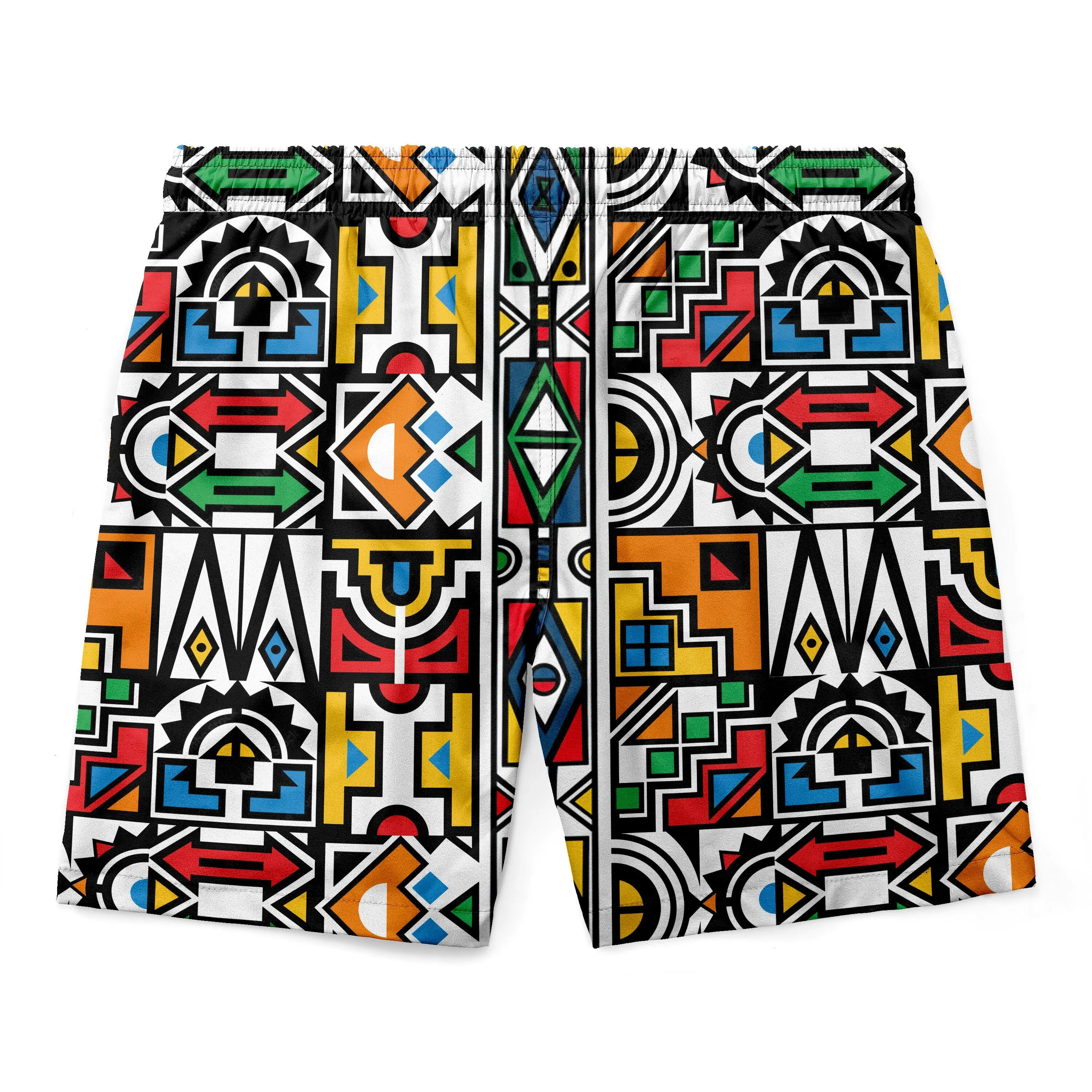 African Ndebele Pattern Shorts