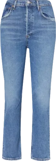 AGOLDE Blue Riley High-rise Straight-leg Stretch-organic-denim Jeans - Silence Bnwt W26