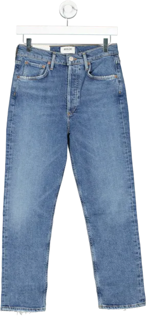 AGOLDE Blue Riley High-rise Straight-leg Stretch-organic-denim Jeans - Silence Bnwt W26