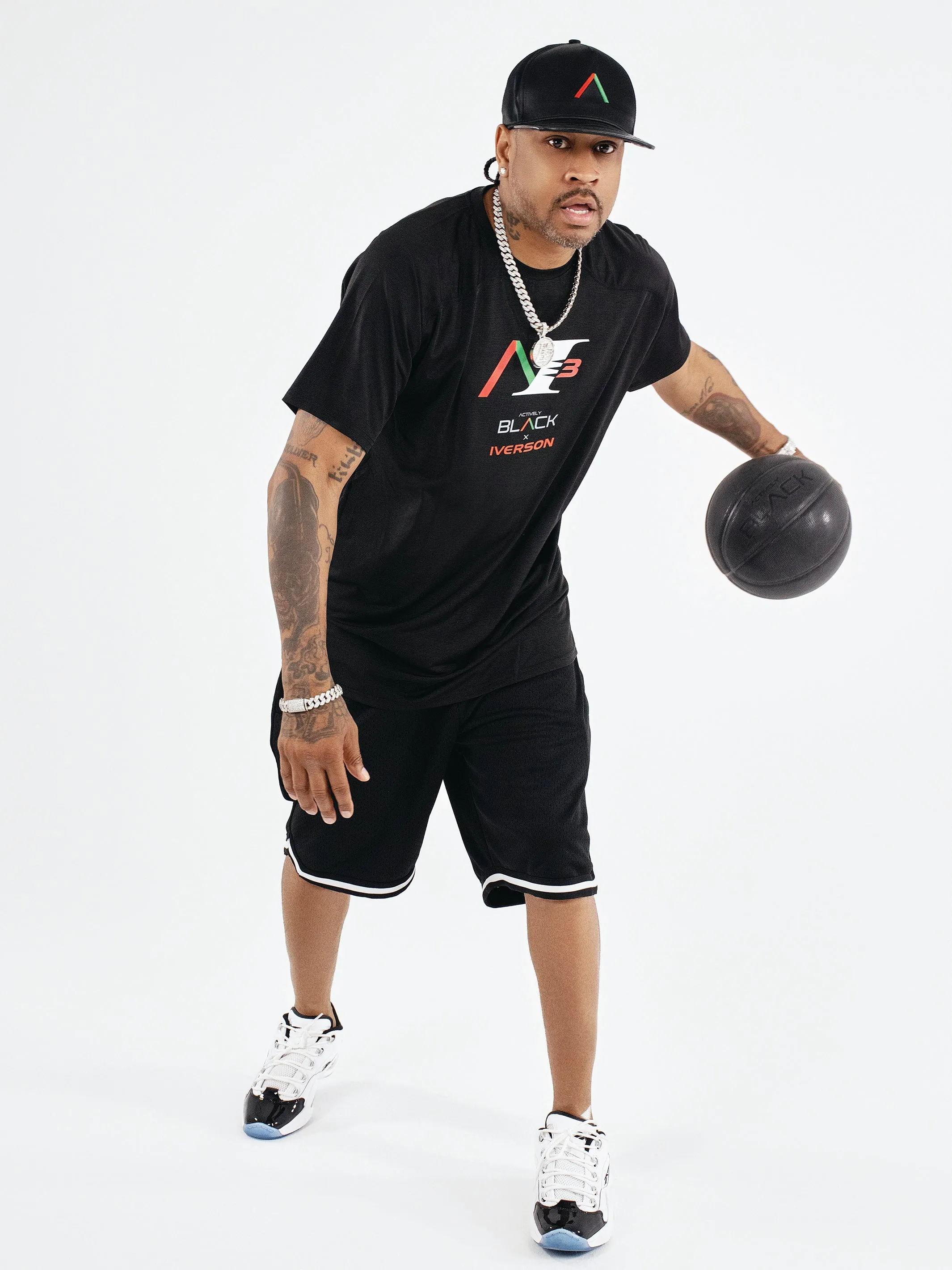 Allen Iverson x Actively Black Logo Shirt