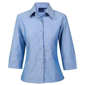 BS04 Ladies' Chambray 3/4 Sleeve Shirt