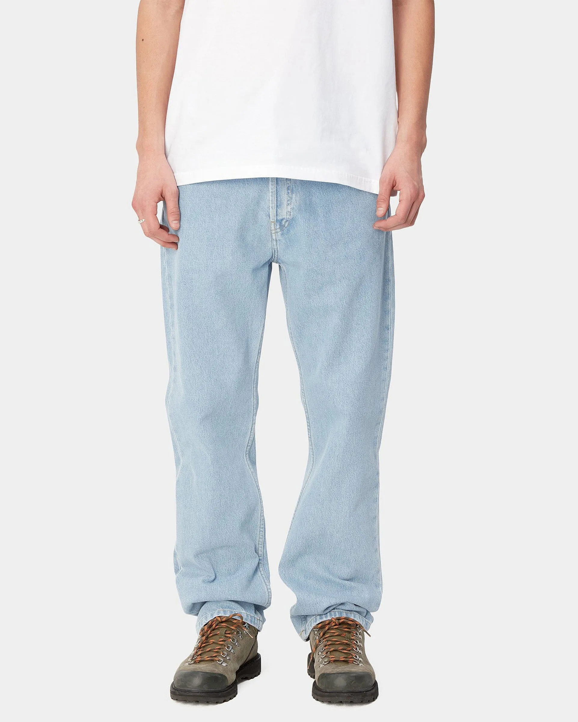 Carhartt WIP Nolan Pant Relaxed Straight Mens Jeans - Blue Bleached