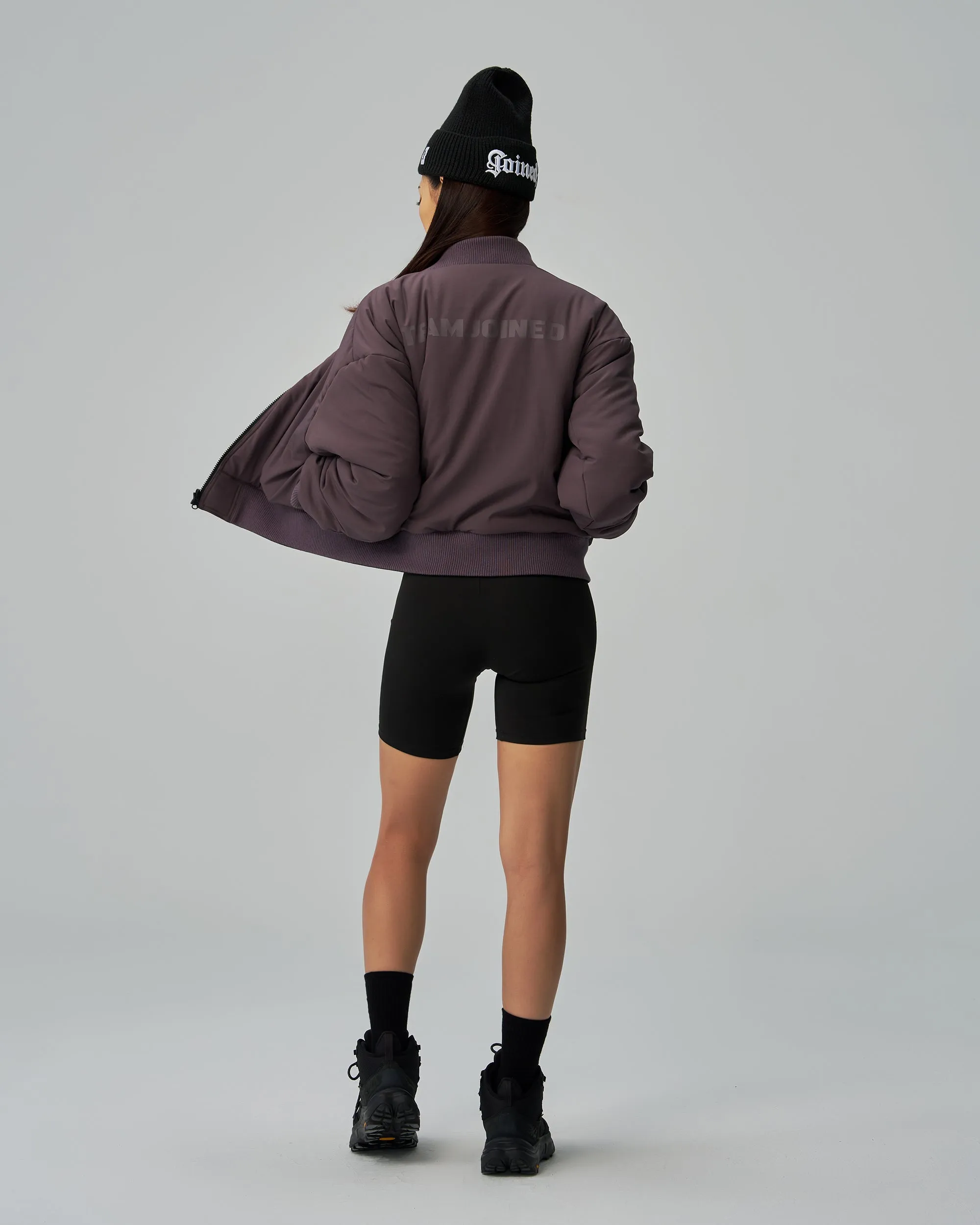 Cropped Tech Inside Out Bomber Jacket