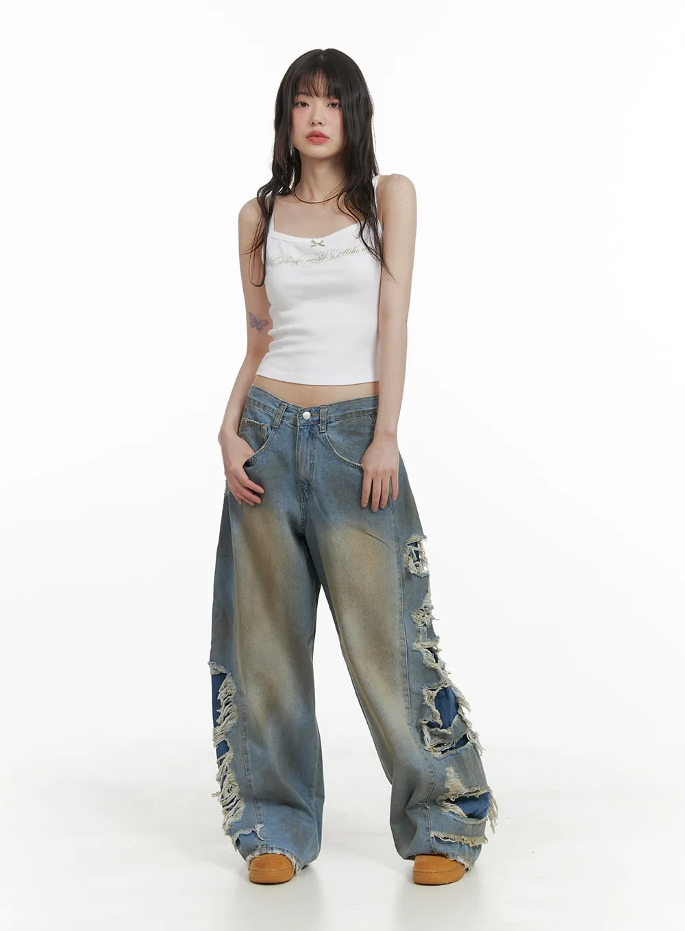 Destroyed Baggy Jeans CA411