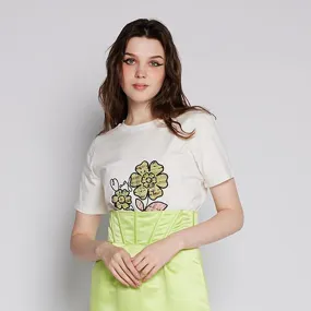 Embroidered Flora Tee