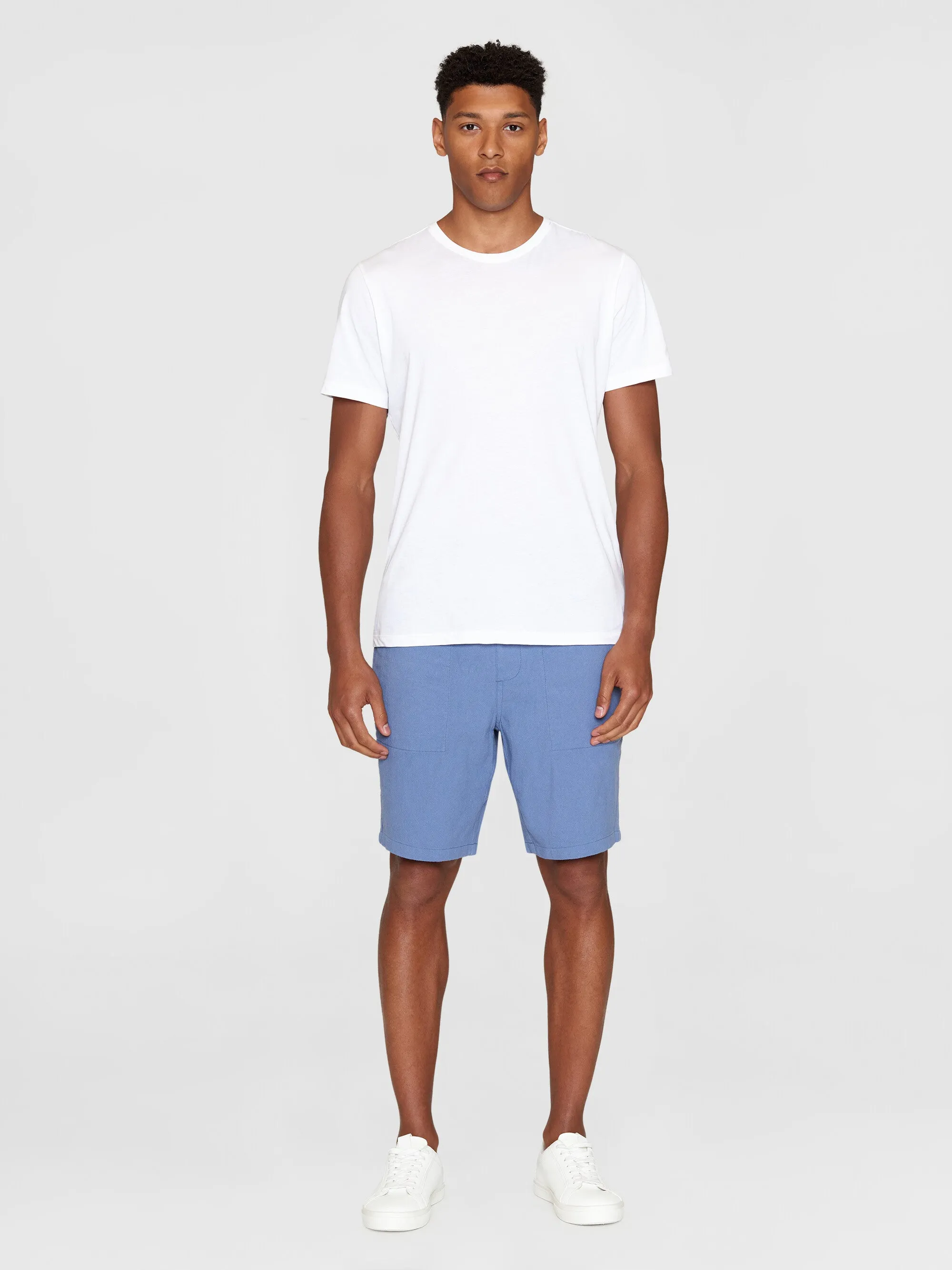 FIG loose crushed cotton shorts - GOTS/Vegan - Moonlight Blue