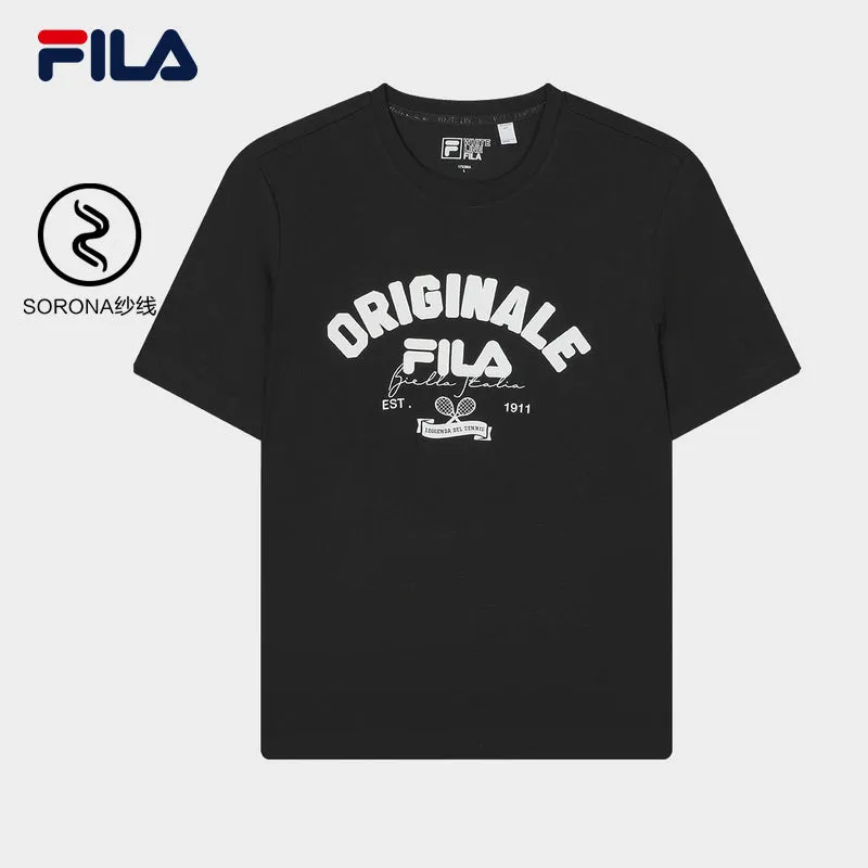 FILA CORE WHITE LINE FILA ORIGINALE Men Short Sleeve T-shirt (Black / White)