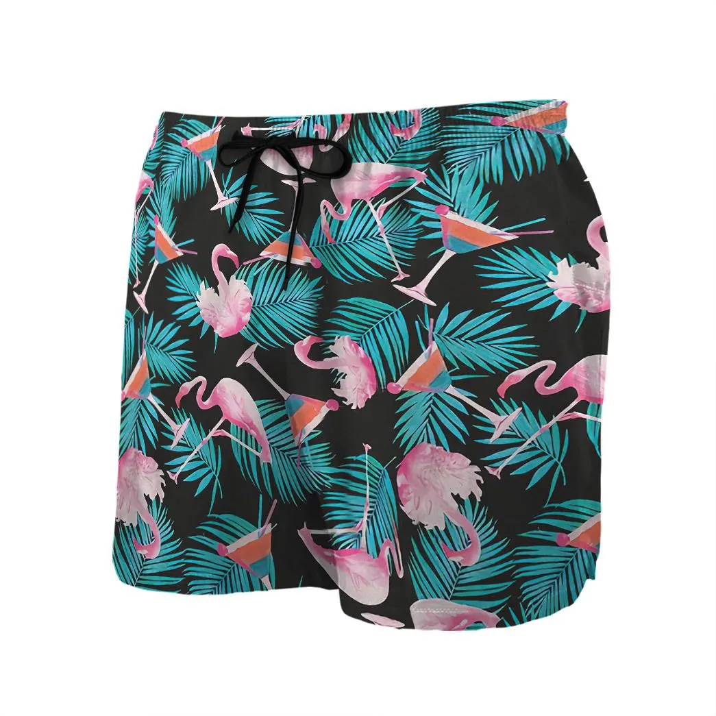 Gearhuman 3D Martini Flamingo Shorts