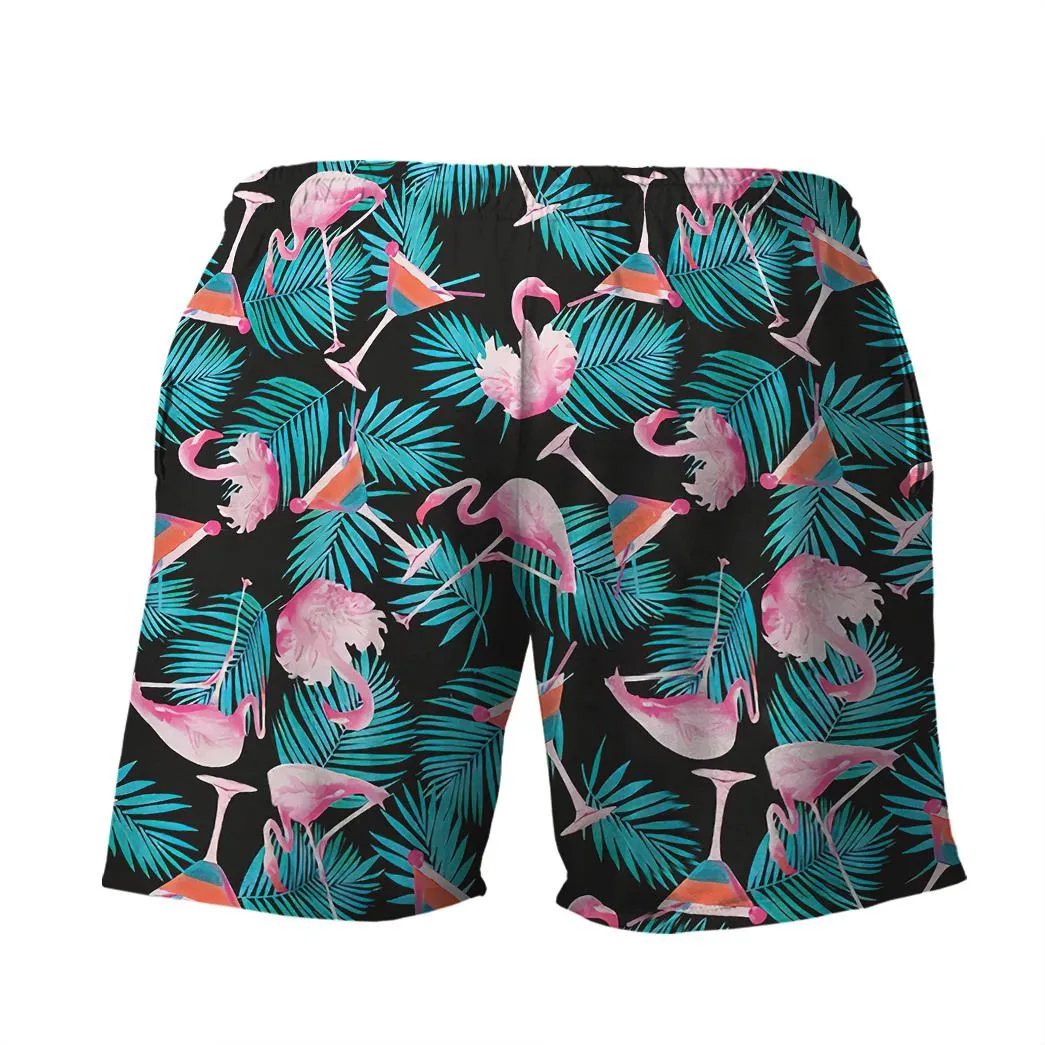 Gearhuman 3D Martini Flamingo Shorts