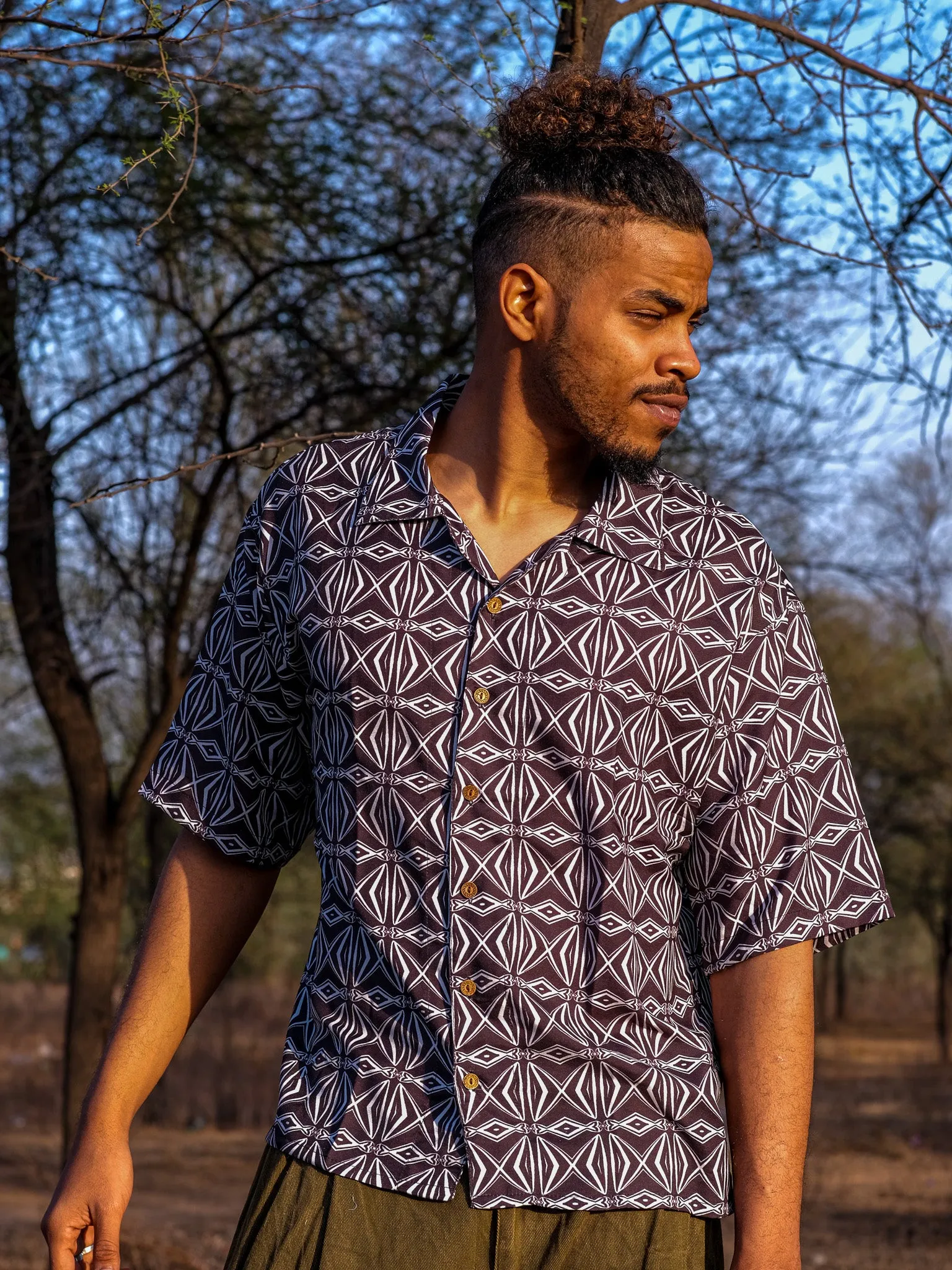 Geometric  Baggy Shirt