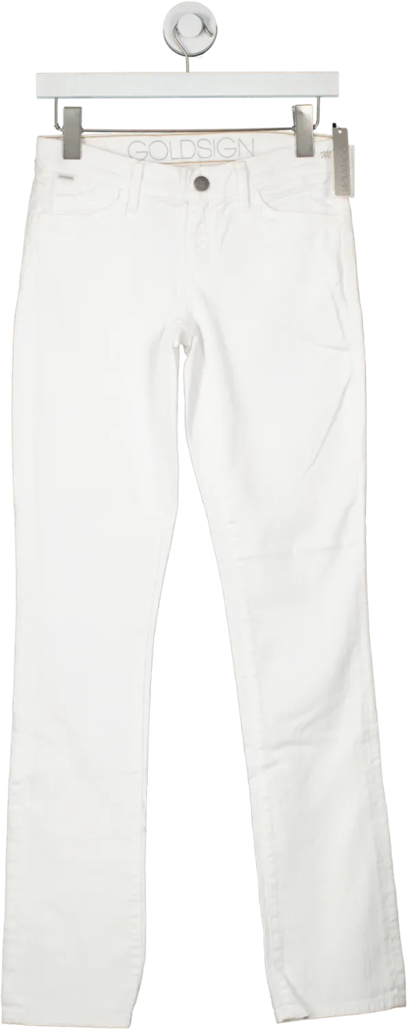 GoldSign White Slim Leg Mid Rise Jeans BNWT W25