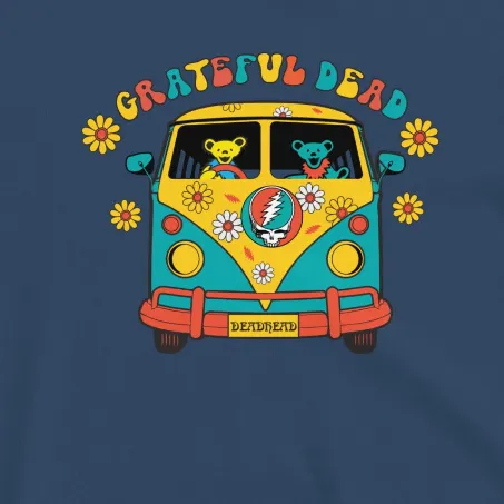 Grateful Dead | Pigment Dye Oversize Cotton Tee | Get On The Bus Womens Tee