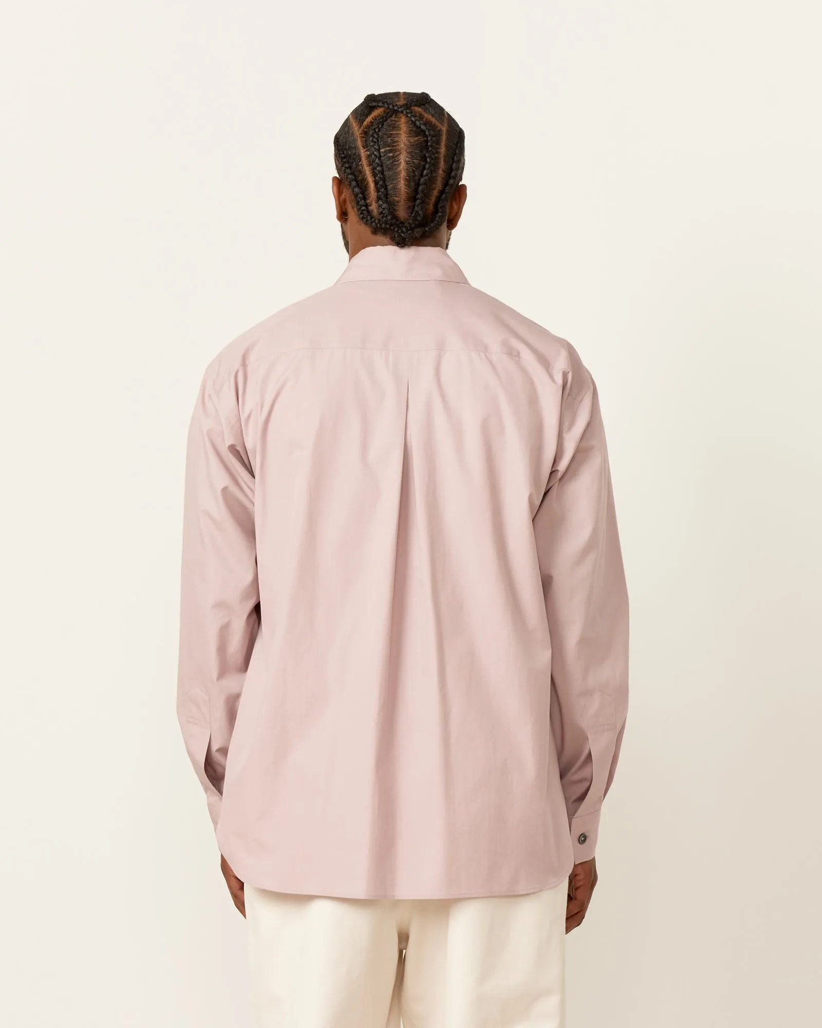 Dusty Pink Half Placket Shirt - Enhanced Title