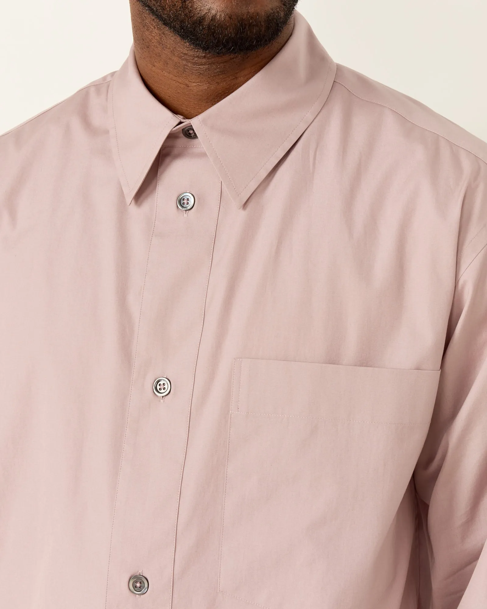 Dusty Pink Half Placket Shirt - Enhanced Title