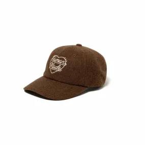 HUMAN MADE 6 PANEL WOOL CAP - BROWN