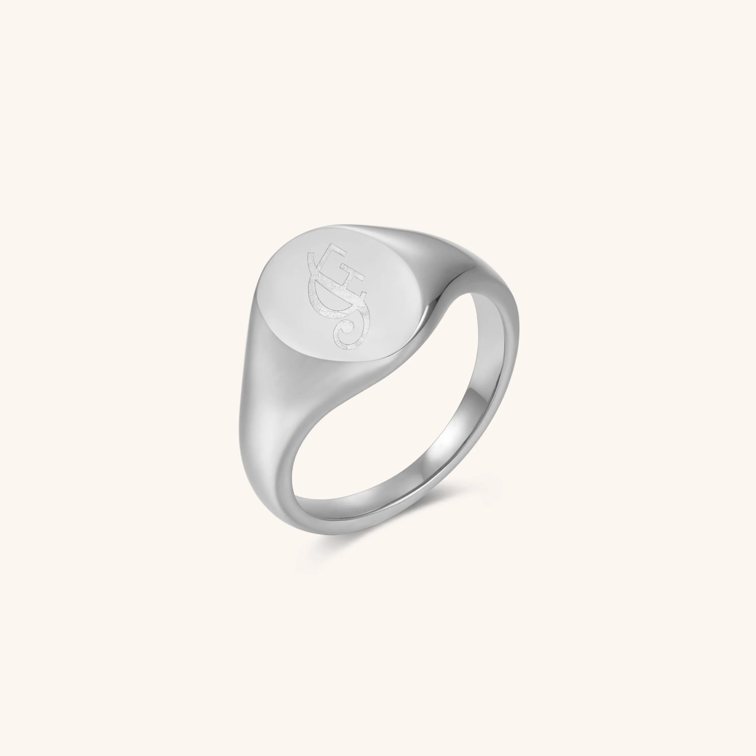 Initial Signet Ring - F