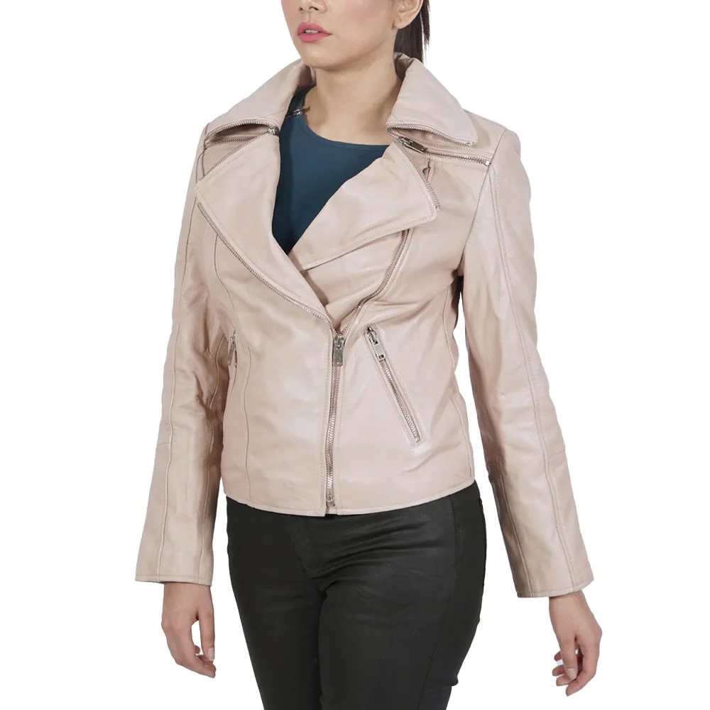 Janet Asymmetric Leather Jacket