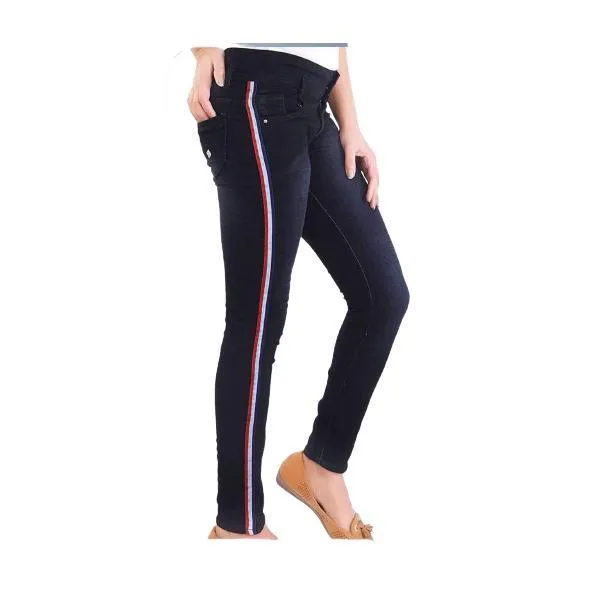 Ladies Striped Jeans