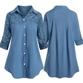 Ladies tops blouse Chiffon Ruffle