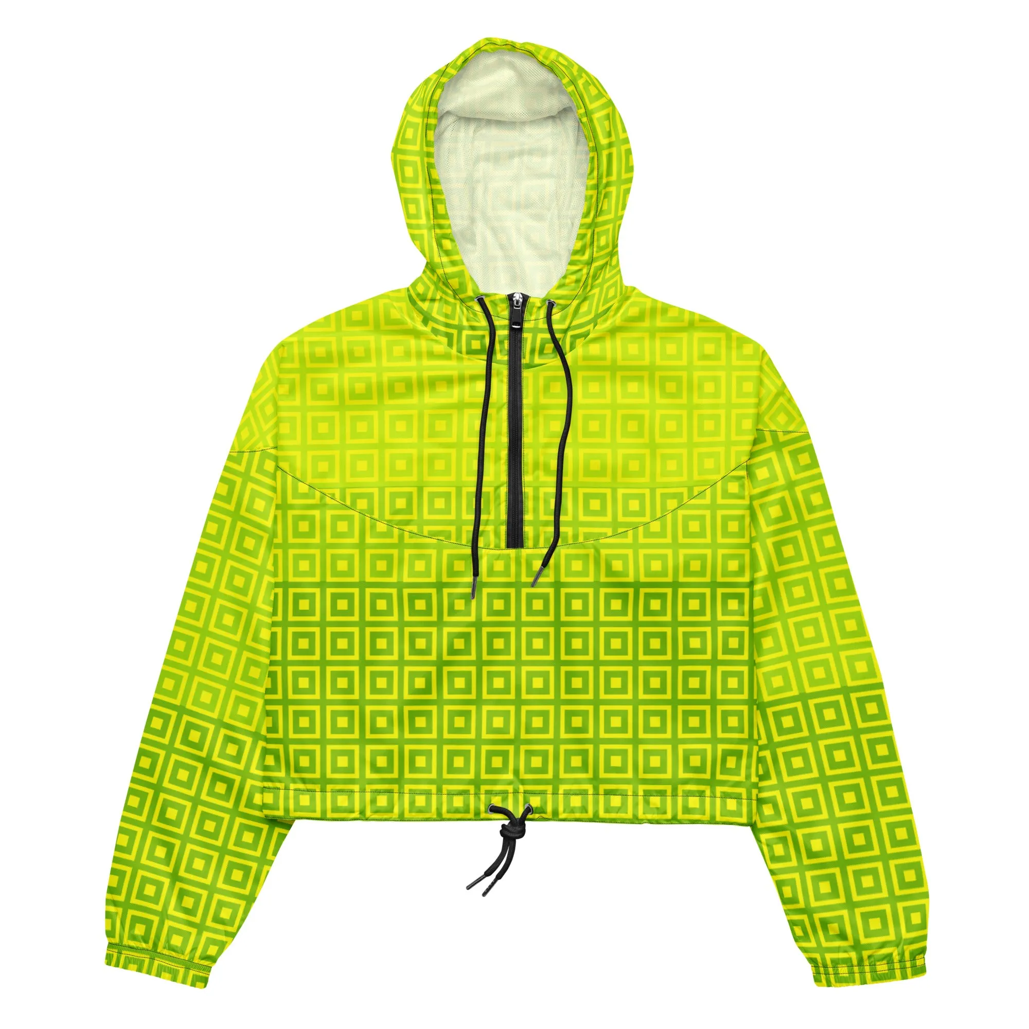 Lime Green Matrix Women’s cropped windbreaker