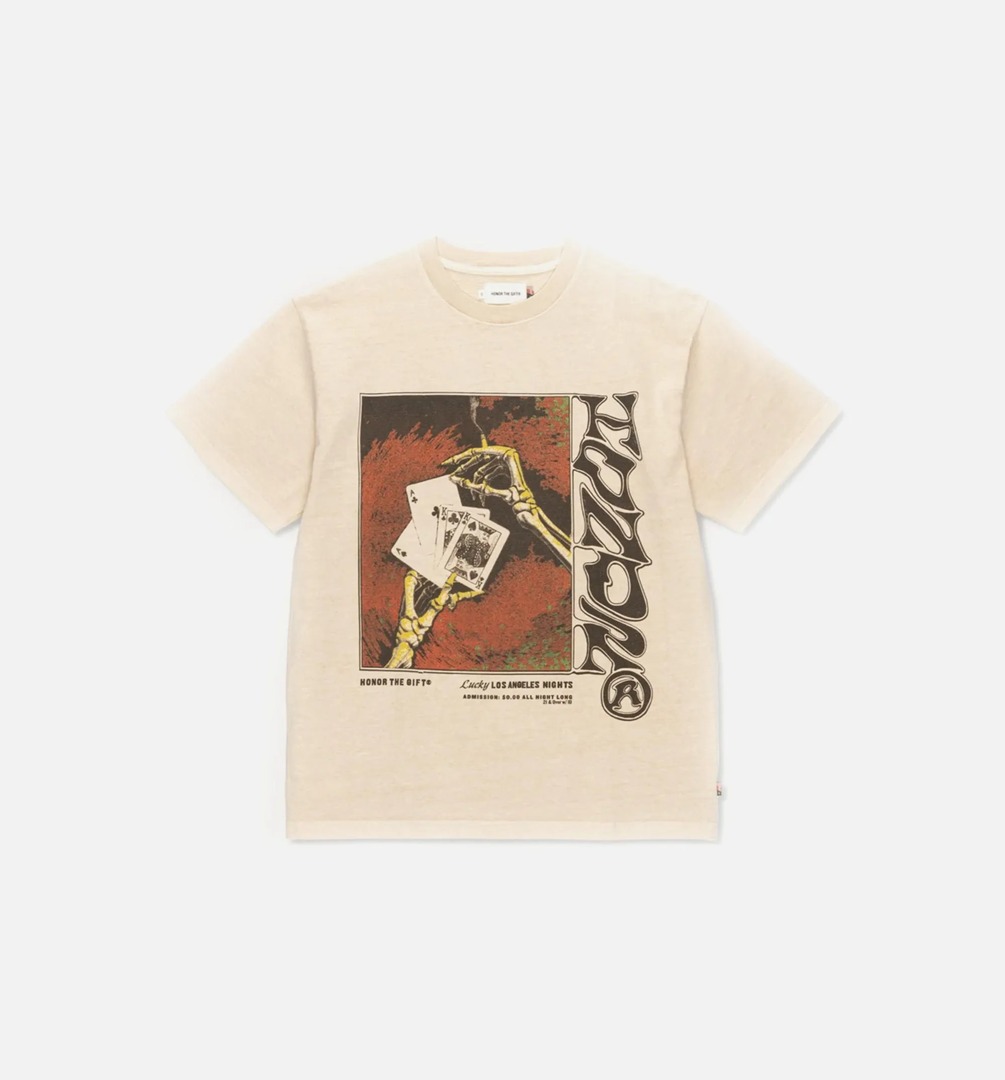 Lucky Hand Tee Mens T-Shirt - Cream