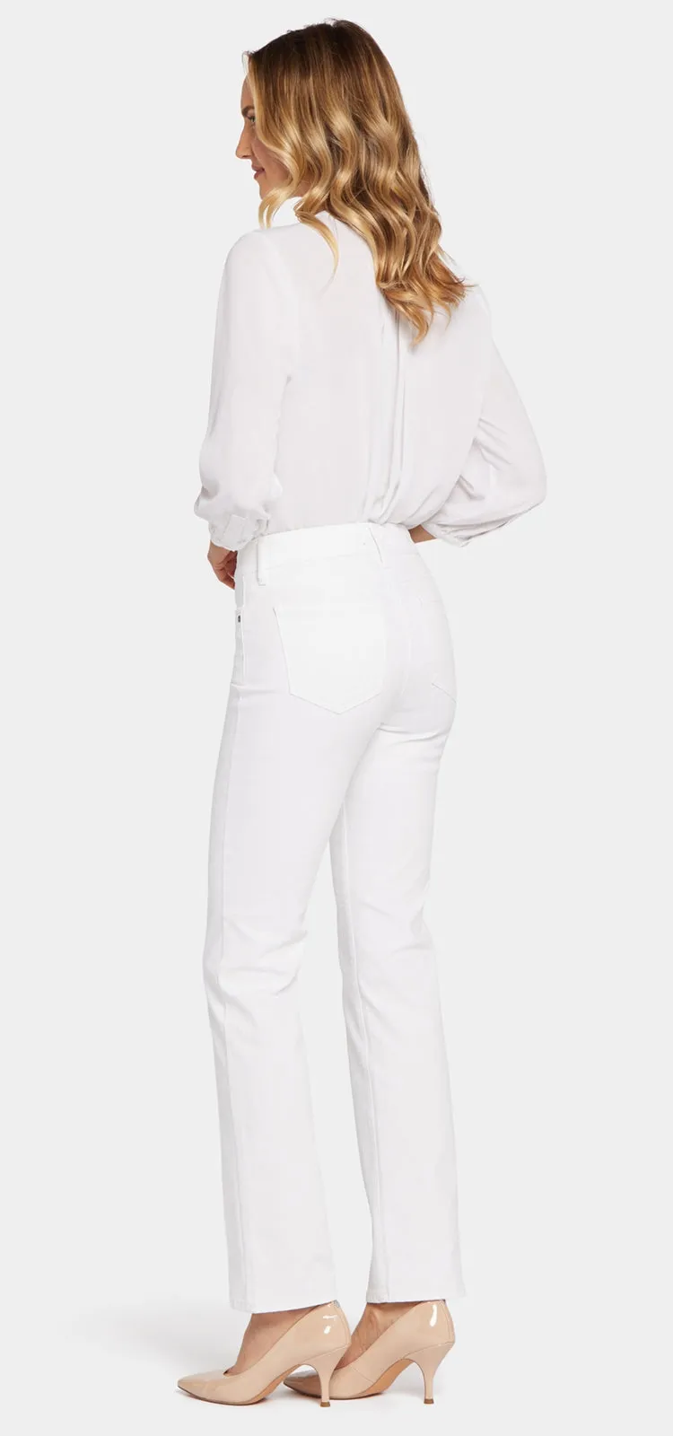 Marilyn Straight Jeans Wit Gekleurde Denim | Optic White