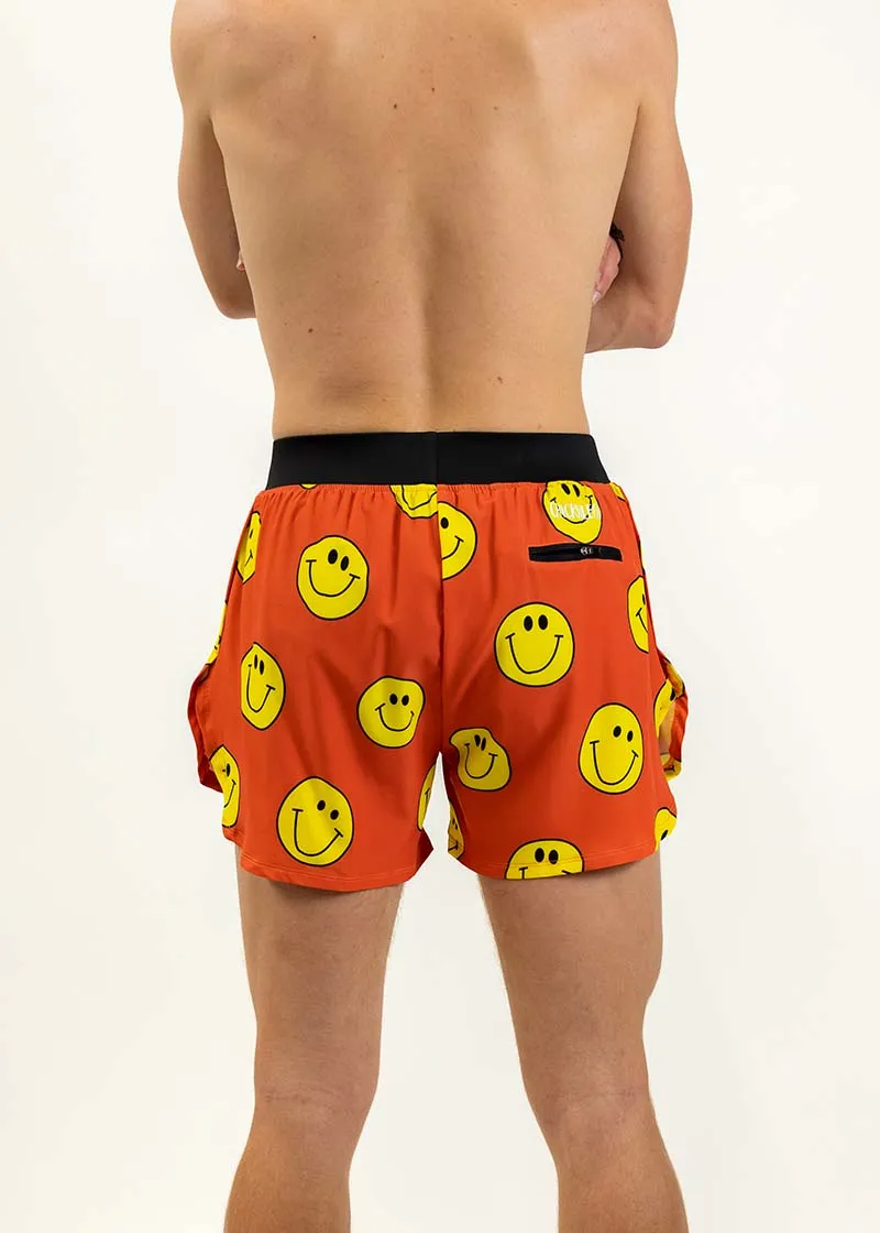 Men's Smiley 4" Half Split Shorts