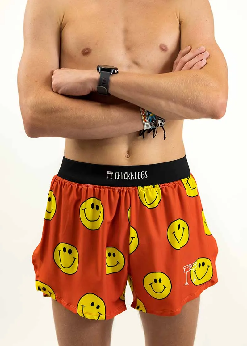 Men's Smiley 4" Half Split Shorts