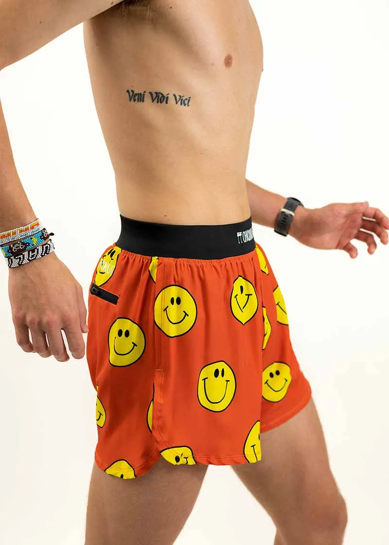 Men's Smiley 4" Half Split Shorts