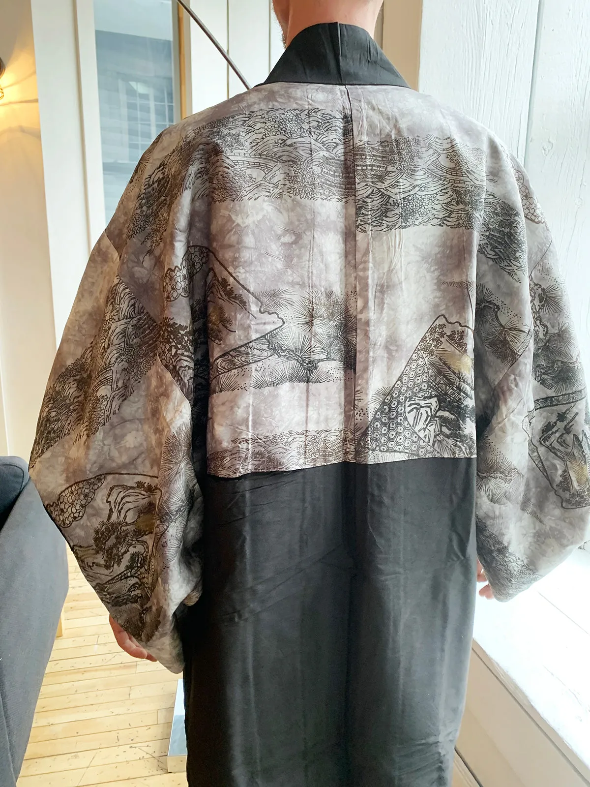 Men's Vintage Haori/Kimono Black 1960s