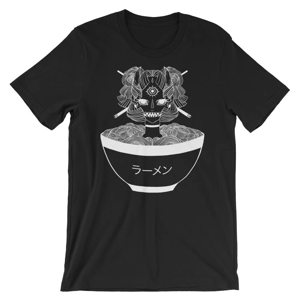 Monster Girl   Ramen Noodle Unisex T Shirt, Black