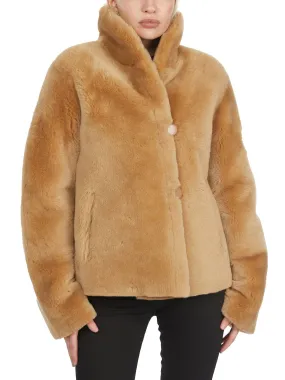 Nathalie Women's Reversible Shearling Jacket