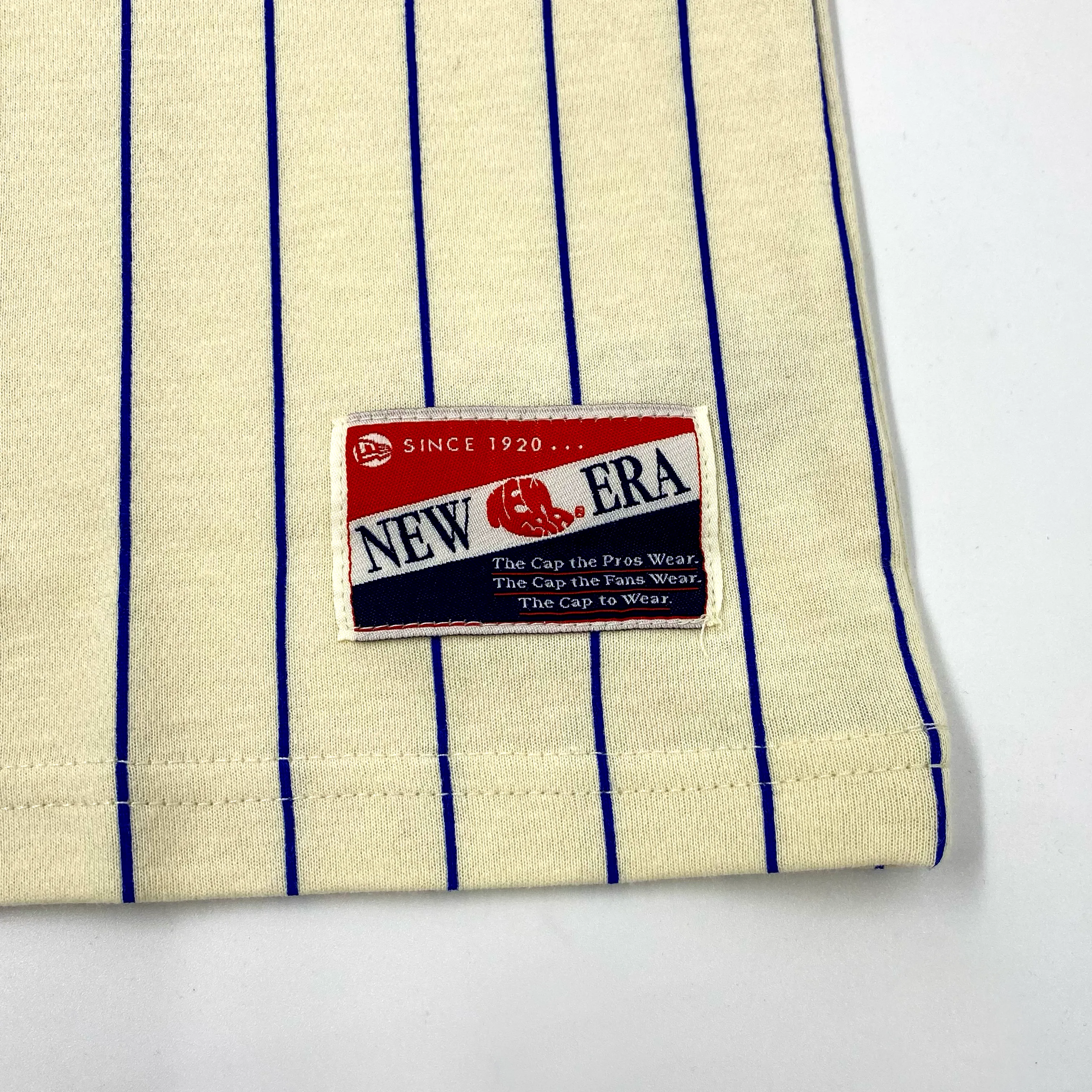 New Era Bills Est. 1960 Cream Pinstripe Short Sleeve Shirt