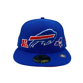 New Era Buffalo Bills Patches Royal Blue Fitted Hat