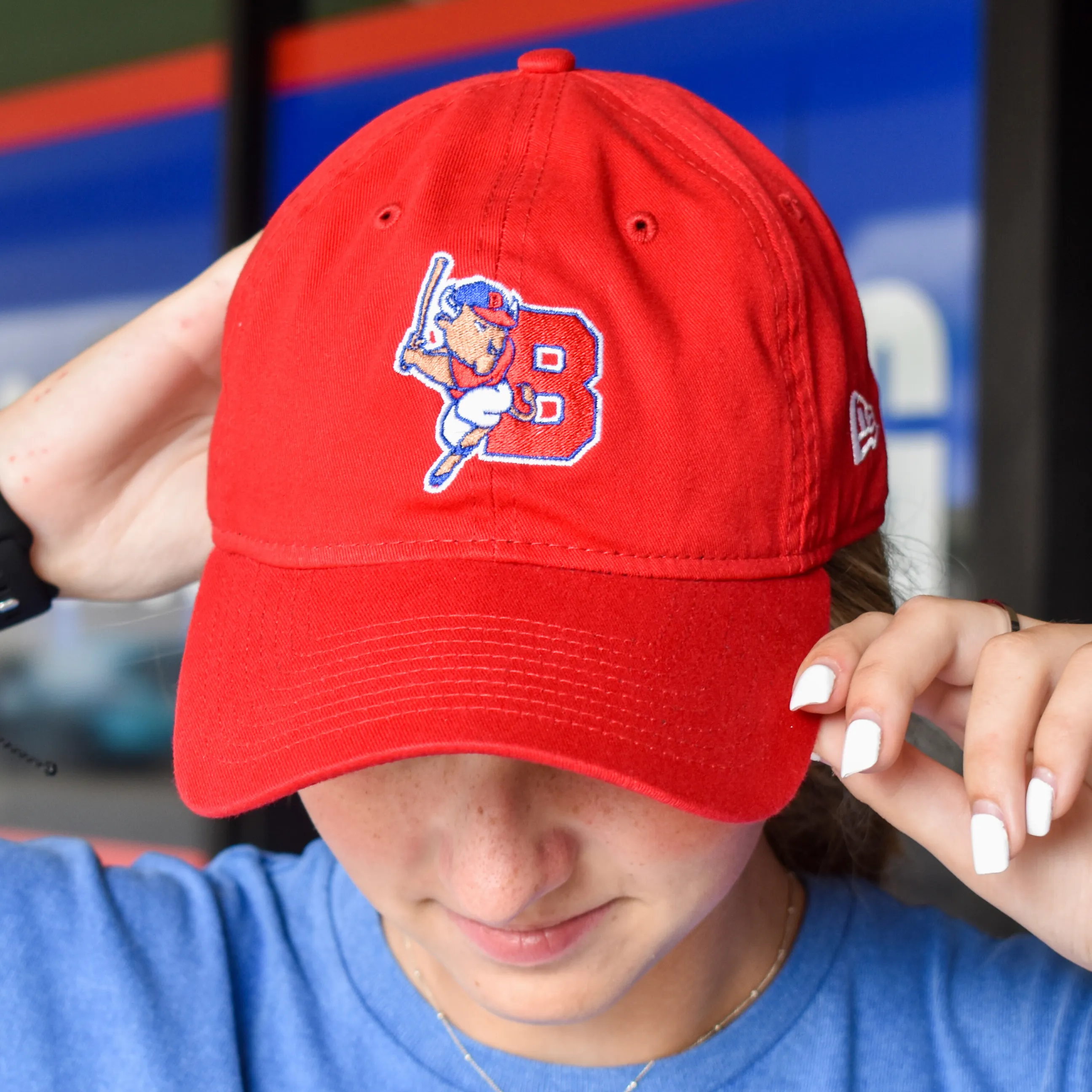 New Era Buffalo Bisons Red Adjustable Hat