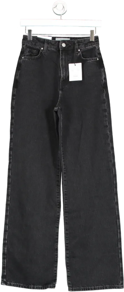 New Look Black Adalae Wide Leg Jeans UK 6