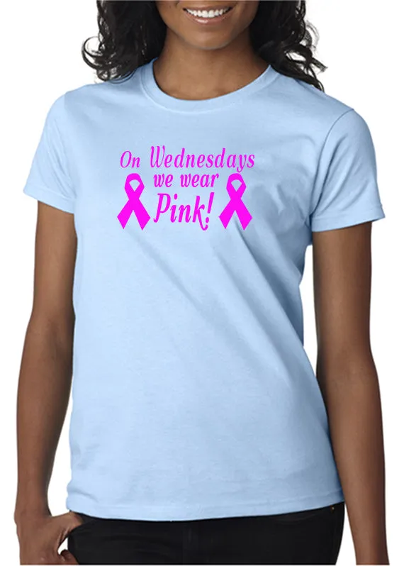 On Wednesdays We Wear Pink - Breast Cancer Ribbons - Mean Girls T-Shirt