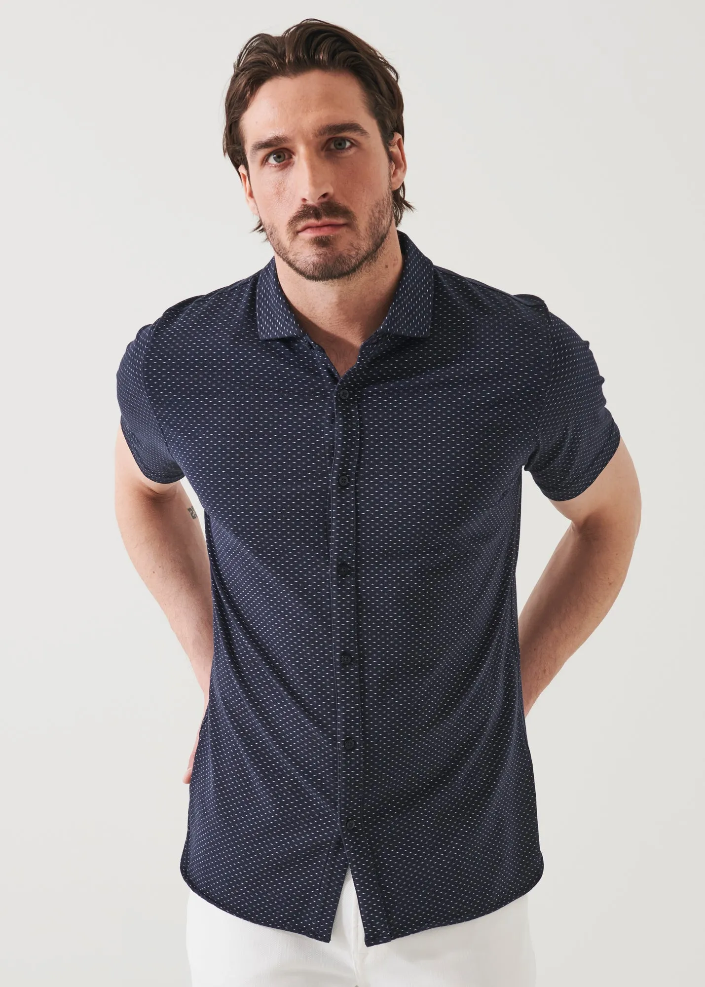 PIMA COTTON STRETCH PRINTED SHIRT