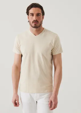 PIMA COTTON STRETCH V-NECK T-SHIRT