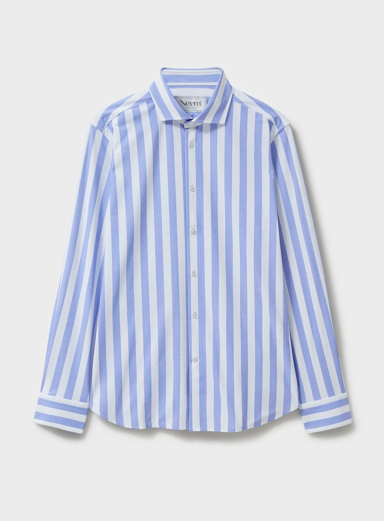 Recycled Italian Sky Rowers Stripe Cut Away Comfort Shirt