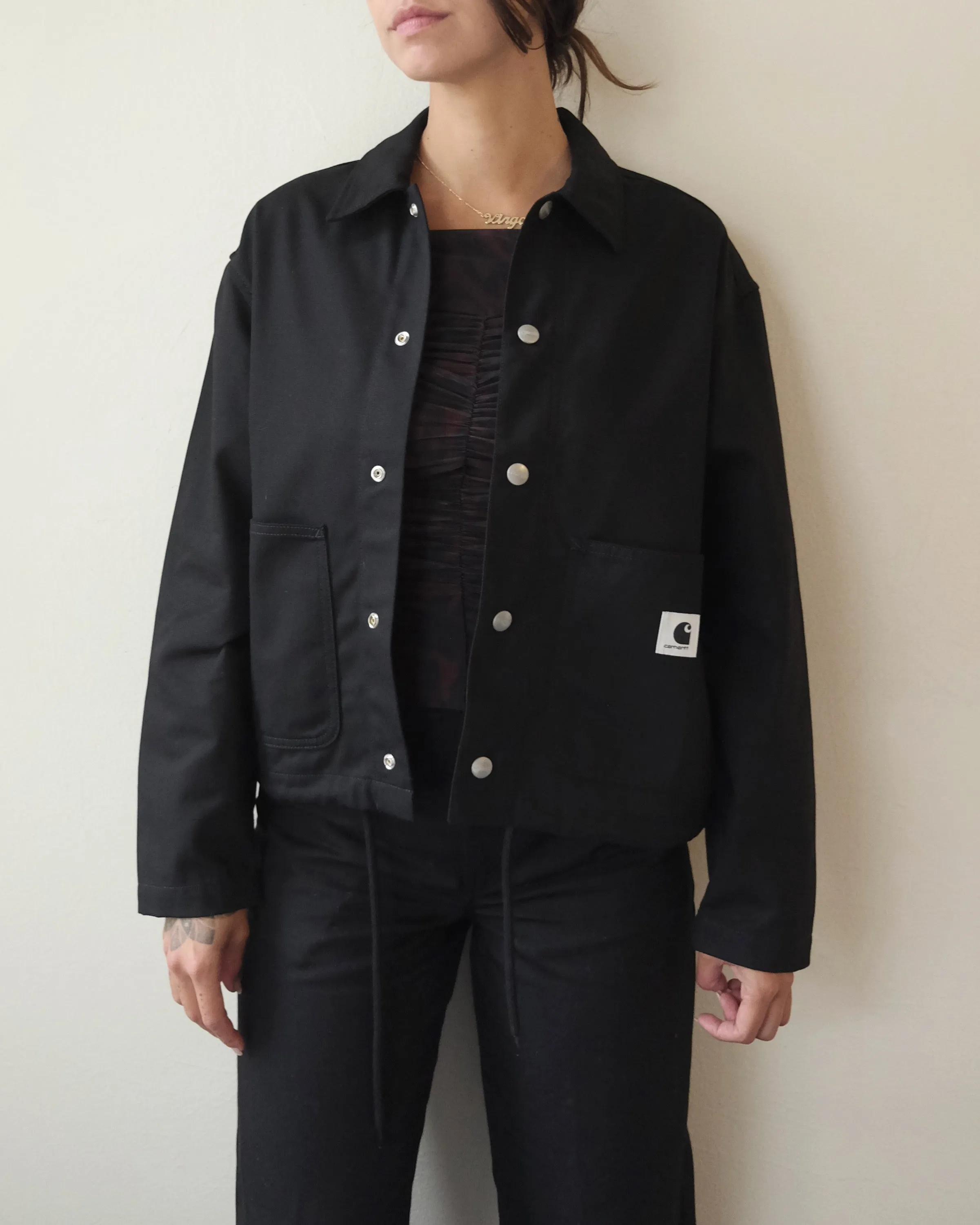 Simple Shirt Jacket, Black