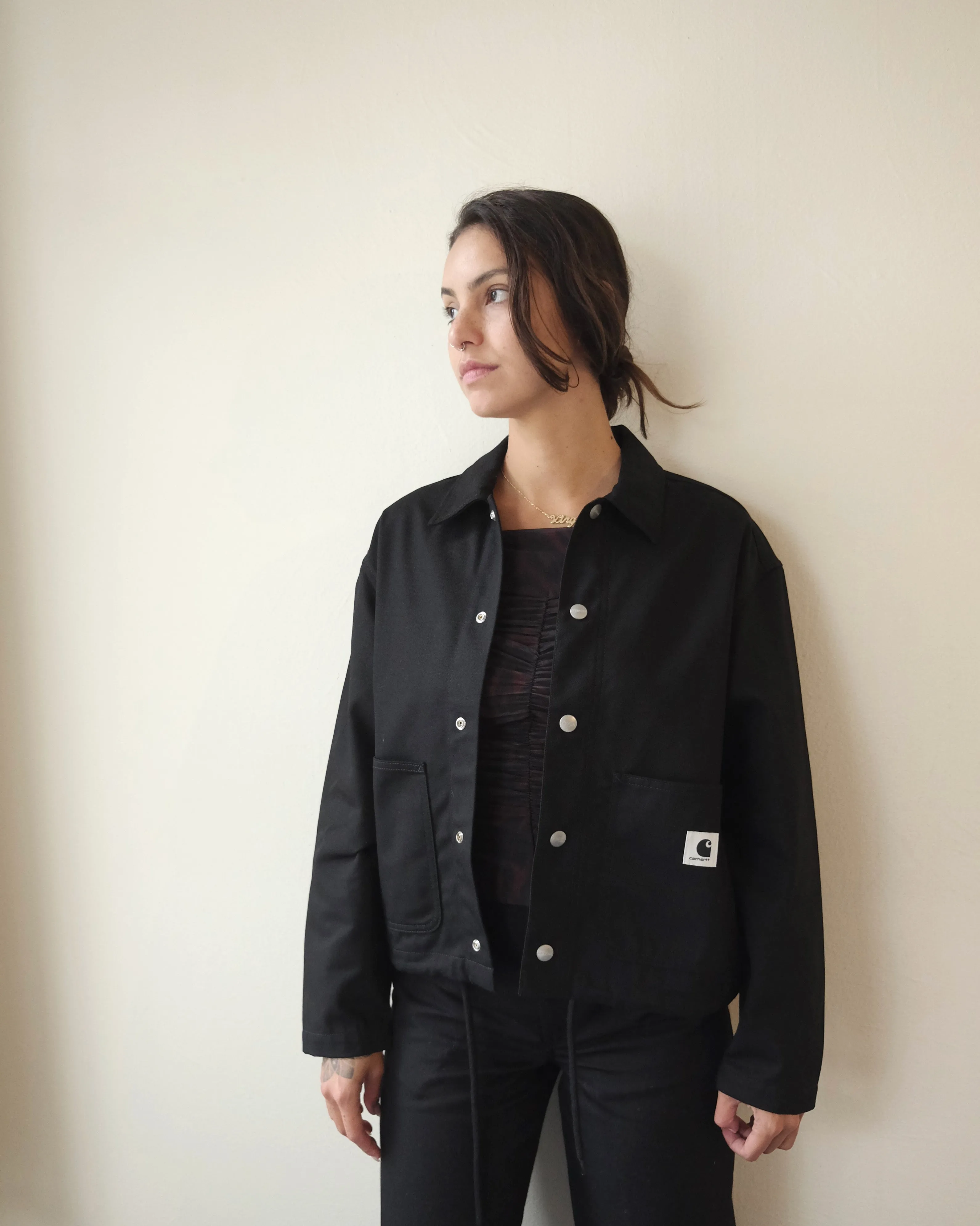 Simple Shirt Jacket, Black