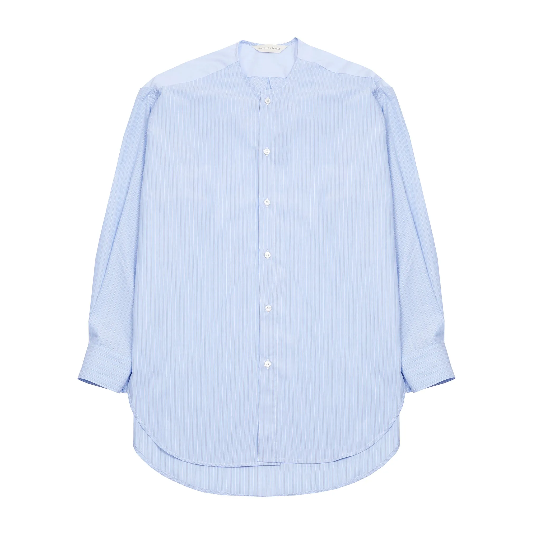 Wright   Doyle Hand Tie Shirt in Fine & Needle Stripe