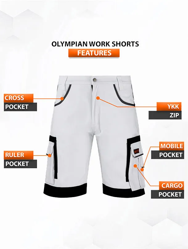 WrightFits Olympian White Painters Work Shorts